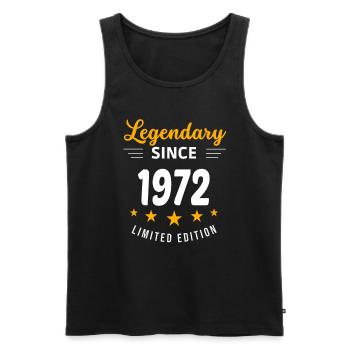 Légendaire depuis 1972 - Débardeur bio Premium Homme - noir - Devant - AI Model Male 178 light (178cm)