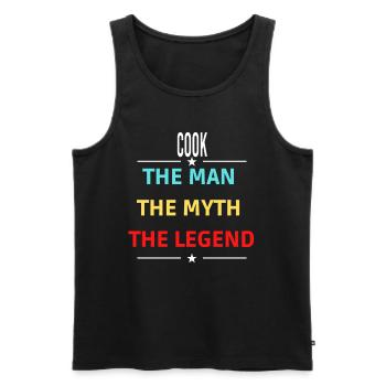 Der Mann Der Mythos Die Legende COOK - Männer Premium Bio Tank Top - Schwarz - Vorne - Michal (187cm)