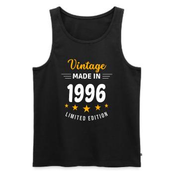 Vintage made in 1996 - Men's Premium Organic Tank Top - black - Front - Michal (187cm)
