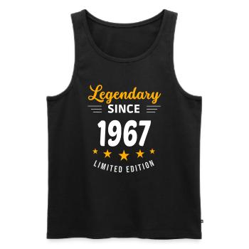 Legendär seit 1967 - Männer Premium Bio Tank Top - Schwarz - Vorne - AI Model Male 178 light (178cm)