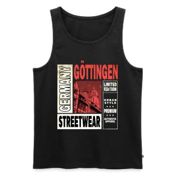Göttingen Germany City Skyline Home Love - Men's Premium Organic Tank Top - black - Front - Michal (187cm)
