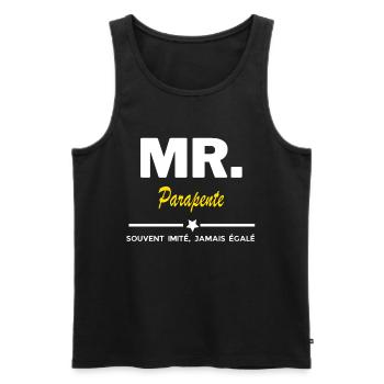 MR. souvent imité, jamais égalé Parapente - Débardeur bio Premium Homme - noir - Devant - Michal (187cm)