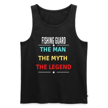 The Man The Myth The Legend FISHING GUARD - Men's Premium Organic Tank Top - black - Front - Michal (187cm)