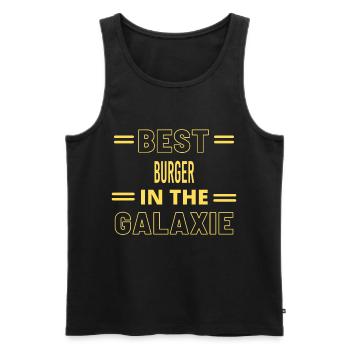 Das Beste aller Zeiten IM GALAXIE BURGER - Männer Premium Bio Tank Top - Schwarz - Vorne - AI Model Male 178 light (178cm)