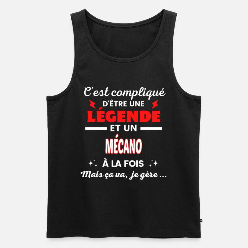 C'est compliqué phrase drôle MÉCANO - Débardeur bio Premium Homme - noir