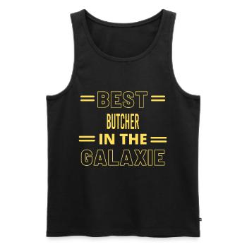 Das Beste aller Zeiten IN THE GALAXIE BUTCHER - Männer Premium Bio Tank Top - Schwarz - Vorne - AI Model Male 178 light (178cm)