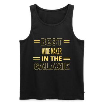 Le meilleur vigneron de tous les temps dans la galaxie - Débardeur bio Premium Homme - noir - Devant - AI Model Male 178 light (178cm)