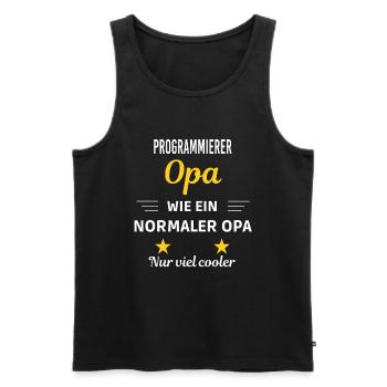 Opa wie ein normaler nur viel cooler Programmierer - Männer Premium Bio Tank Top - Schwarz - Vorne - AI Model Male 178 light (178cm)