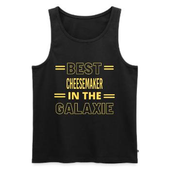 Le meilleur fromager de tous les temps dans la galaxie - Débardeur bio Premium Homme - noir - Devant - Michal (187cm)
