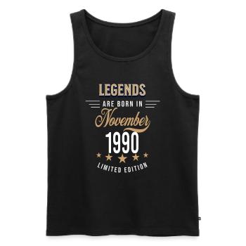 Legenden werden im November 1990 geboren - Männer Premium Bio Tank Top - Schwarz - Vorne - AI Model Male 178 light (178cm)