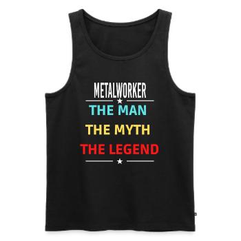 The Man The Myth The Legend METALWORKER - Men's Premium Organic Tank Top - black - Front - Michal (187cm)