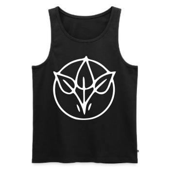 Plant drawing nature sketch white - Men's Premium Organic Tank Top - black - Front - Michal (187cm)