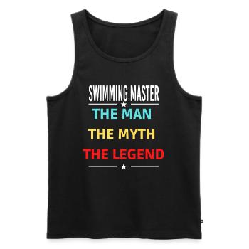 The Man The Myth The Legend SWIMMING MASTER - Men's Premium Organic Tank Top - black - Front - Michal (187cm)