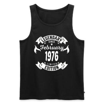 Legendär seit Februar 1976 - Männer Premium Bio Tank Top - Schwarz - Vorne - Michal (187cm)