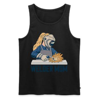 Welder Mama for welders and - Men's Premium Organic Tank Top - black - Front - AI Model Male 178 light (178cm)
