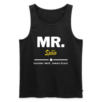 MR. souvent imité, jamais égalé Spéléo - Débardeur bio Premium Homme - noir - Devant - Michal (187cm)