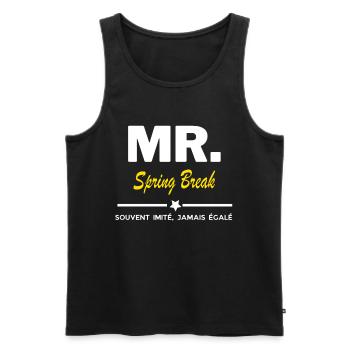 MR. souvent imité, jamais égalé Spring Break - Débardeur bio Premium Homme - noir - Devant - Michal (187cm)