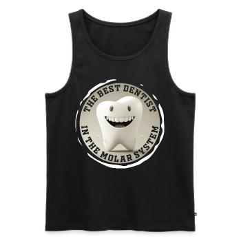 Best dentist in the molar system - bester Zahnarzt - Männer Premium Bio Tank Top - Schwarz - Vorne - AI Model Male 178 light (178cm)