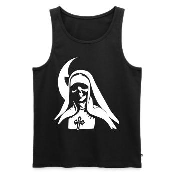 Libérez vos ténèbres intérieures Nonne satanique, occulte, - Débardeur bio Premium Homme - noir - Devant - Michal (187cm)