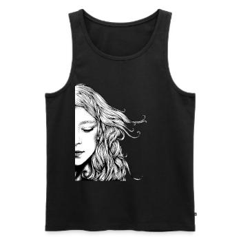 Dreamer - Men's Premium Organic Tank Top - black - Front - AI Model Male 178 light (178cm)