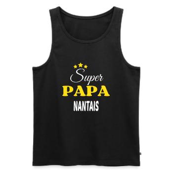 Super Papa NANTAIS ANNIVERSAIRE - Débardeur bio Premium Homme - noir - Devant - Michal (187cm)