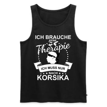 Korsika Flagge Korsika Fahne Corsica Korsischen - Männer Premium Bio Tank Top - Schwarz - Vorne - Michal (187cm)