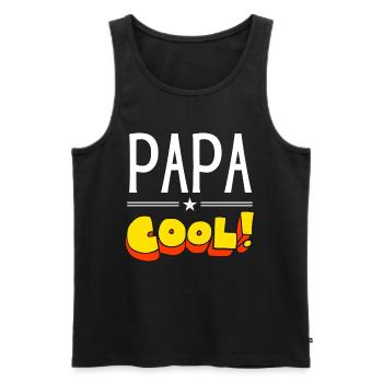 Papa cool - Débardeur bio Premium Homme - noir - Devant - Michal (187cm)