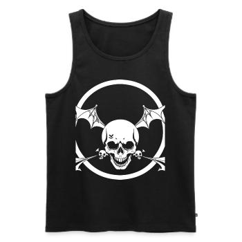 Horror Skull Skull Art Skull Gothic Heavy Metal - Men's Premium Organic Tank Top - black - Front - Michal (187cm)