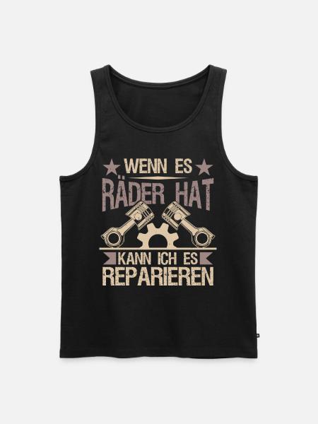 Werkstatt Autoschrauber Mechaniker - Männer Premium Bio Tank Top - Schwarz