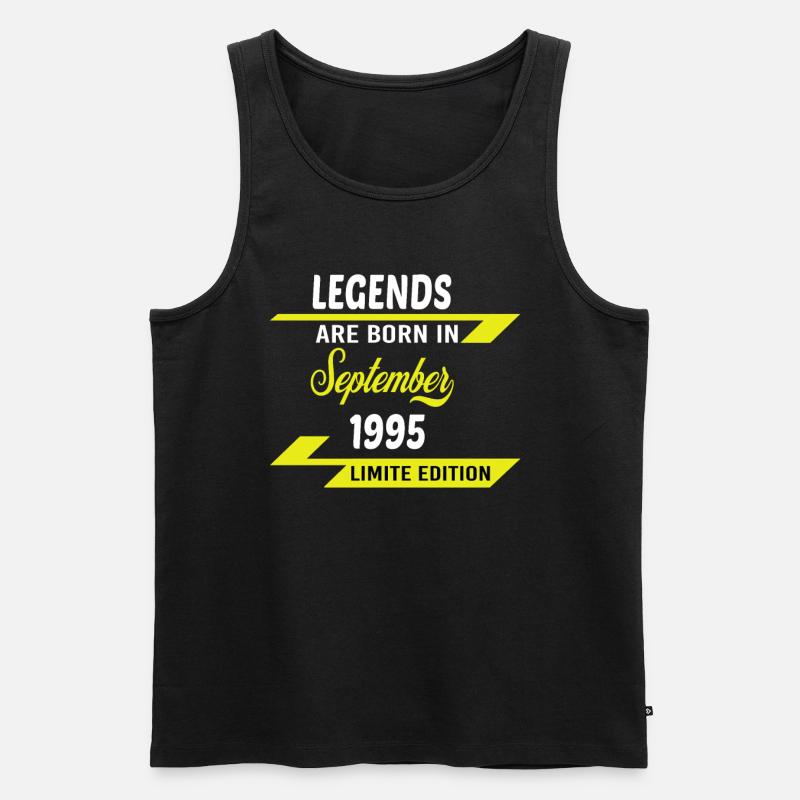 LEGENDS ARE BORN IN 1995 GEBURTSTAGSGESCHENK - Männer Premium Bio Tank Top - Schwarz