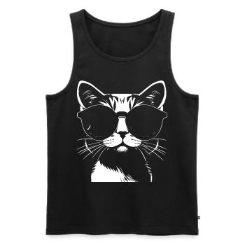 Cute Anime Girl Gothic Manga Fairytale Sunglasses - Men's Premium Organic Tank Top - black - Front - AI Model Male 178 light (178cm)