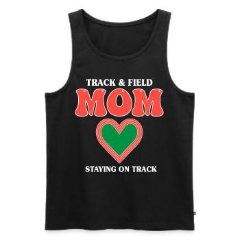 Athletics mother remains on the road to success - Men's Premium Organic Tank Top - black - Front - AI Model Male 178 light (178cm)