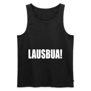lustig lausbua - Männer Premium Bio Tank Top - Schwarz - Vorne - AI Model Male 178 light (178cm)