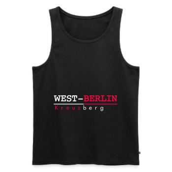 Berlin Kreuzberg - Männer Premium Bio Tank Top - Schwarz - Vorne - AI Model Male 178 light (178cm)