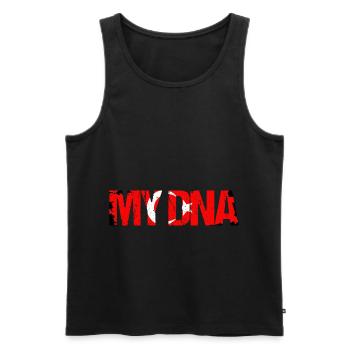 It's in my DNA Türkei Flaggen für Türken in - Männer Premium Bio Tank Top - Schwarz - Vorne - AI Model Male 178 light (178cm)