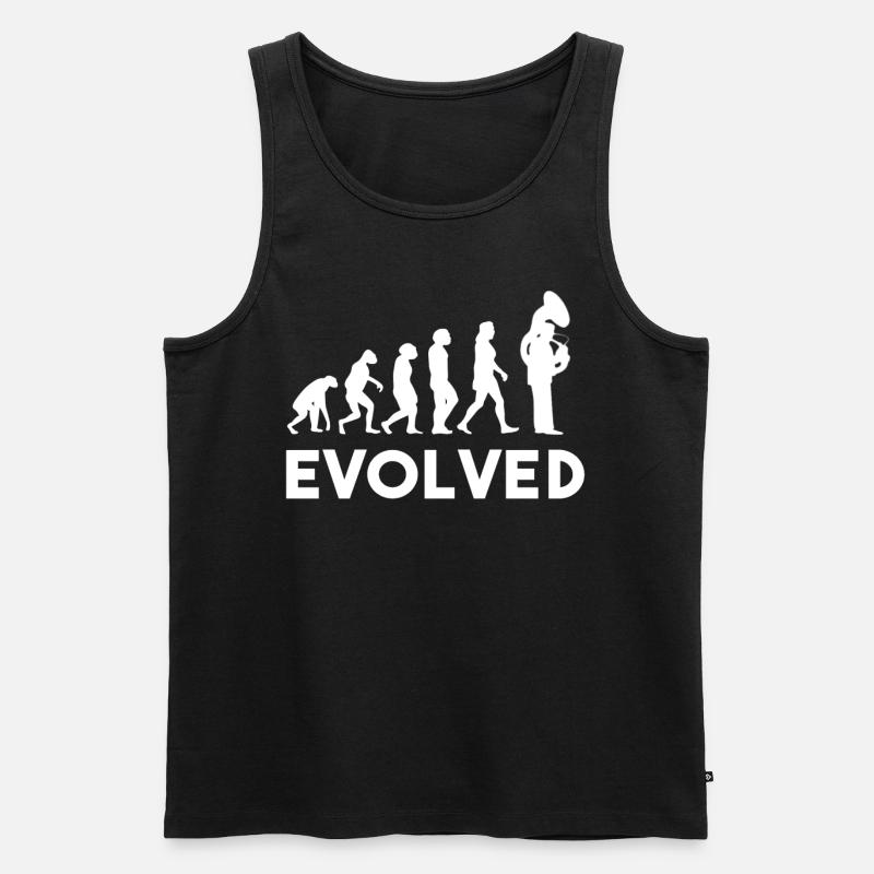tuba evolution - Männer Premium Bio Tank Top - Schwarz