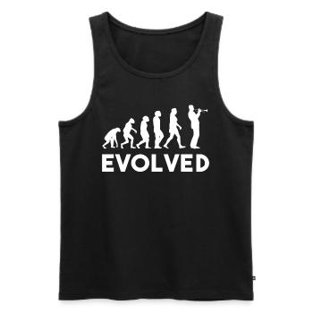 Trumpet Evolution - Men's Premium Organic Tank Top - black - Front - AI Model Male 178 light (178cm)