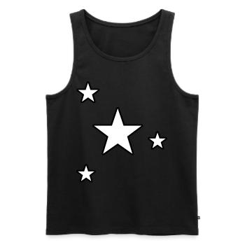 Étoiles Star Cadeau Ciel étoilé - Débardeur bio Premium Homme - noir - Devant - Michal (187cm)