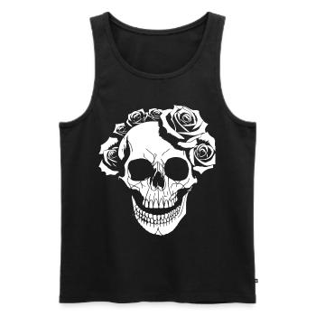 Horror Skull Skull Art Skull Gothic Heavy Metal - Men's Premium Organic Tank Top - black - Front - Michal (187cm)