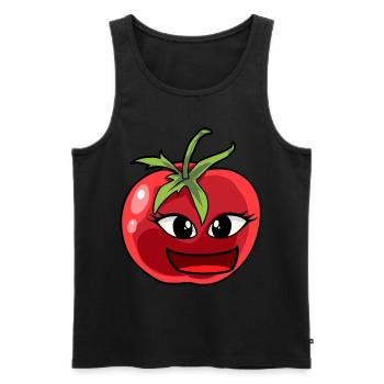 Tomate, Tomates, Légumes, Jardinier amateur, Cuisinier - Débardeur bio Premium Homme - noir - Devant - Michal (187cm)