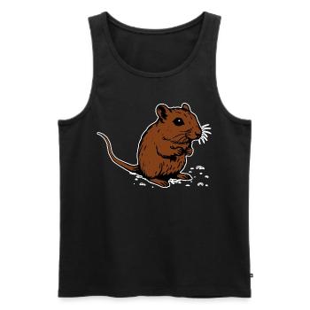 Gerbil Brown Gift - Men's Premium Organic Tank Top - black - Front - Michal (187cm)