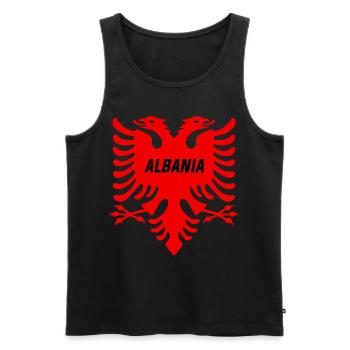 Albanie - Débardeur bio Premium Homme - noir - Devant - Michal (187cm)