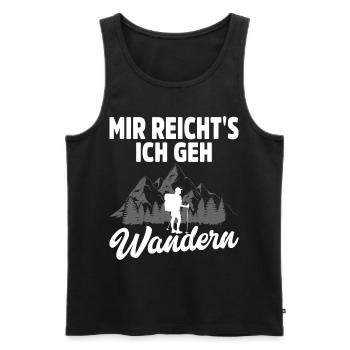 Wandern Geschenk Für Wanderer Berge Trekking - Männer Premium Bio Tank Top - Schwarz - Vorne - Michal (187cm)