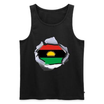 Biafra Igbo Kwenu Biafran Flag African Nigerian - Men's Premium Organic Tank Top - black - Front - Michal (187cm)