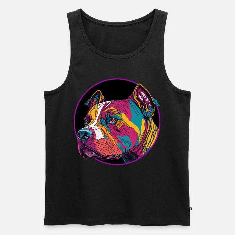 pitpull - Men's Premium Organic Tank Top - black