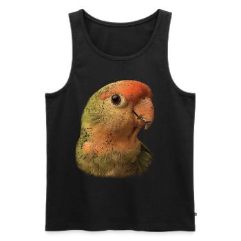 Niedliche Liebe Vogel Realistische Vintage - Männer Premium Bio Tank Top - Schwarz - Vorne - Michal (187cm)