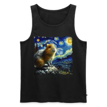 Aguti Starry Night - Männer Premium Bio Tank Top - Schwarz - Vorne - AI Model Male 178 light (178cm)