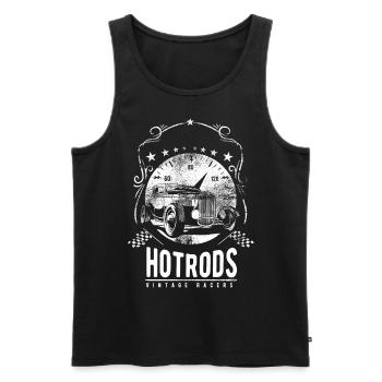 Hot Rod Vintage Racers Hotrod - Men's Premium Organic Tank Top - black - Front - AI Model Male 178 light (178cm)