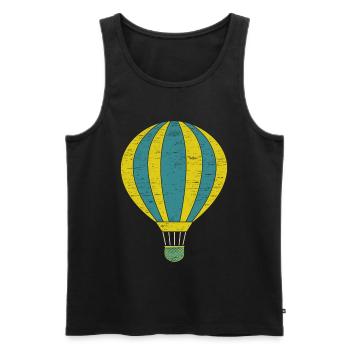 Hot air balloon gift gas fire basket - Men's Premium Organic Tank Top - black - Front - Michal (187cm)