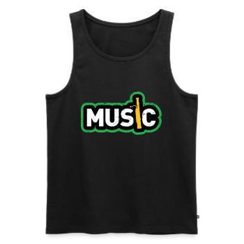 Fagott cadeau musicien - Débardeur bio Premium Homme - noir - Devant - Michal (187cm)